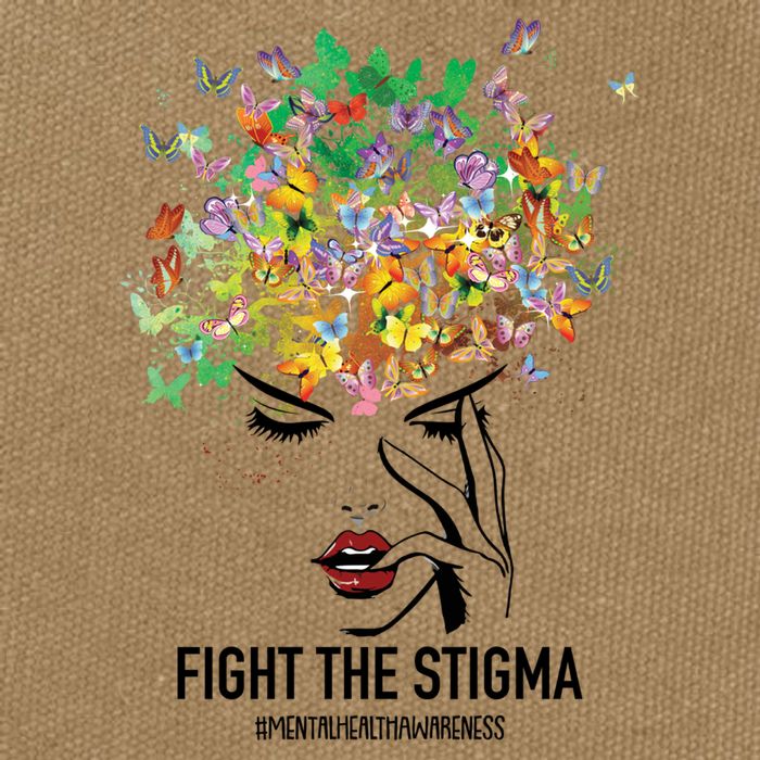 Mental Health Awareness Month Fight The Stigma Positive Gift Cotton Canvas Backpack