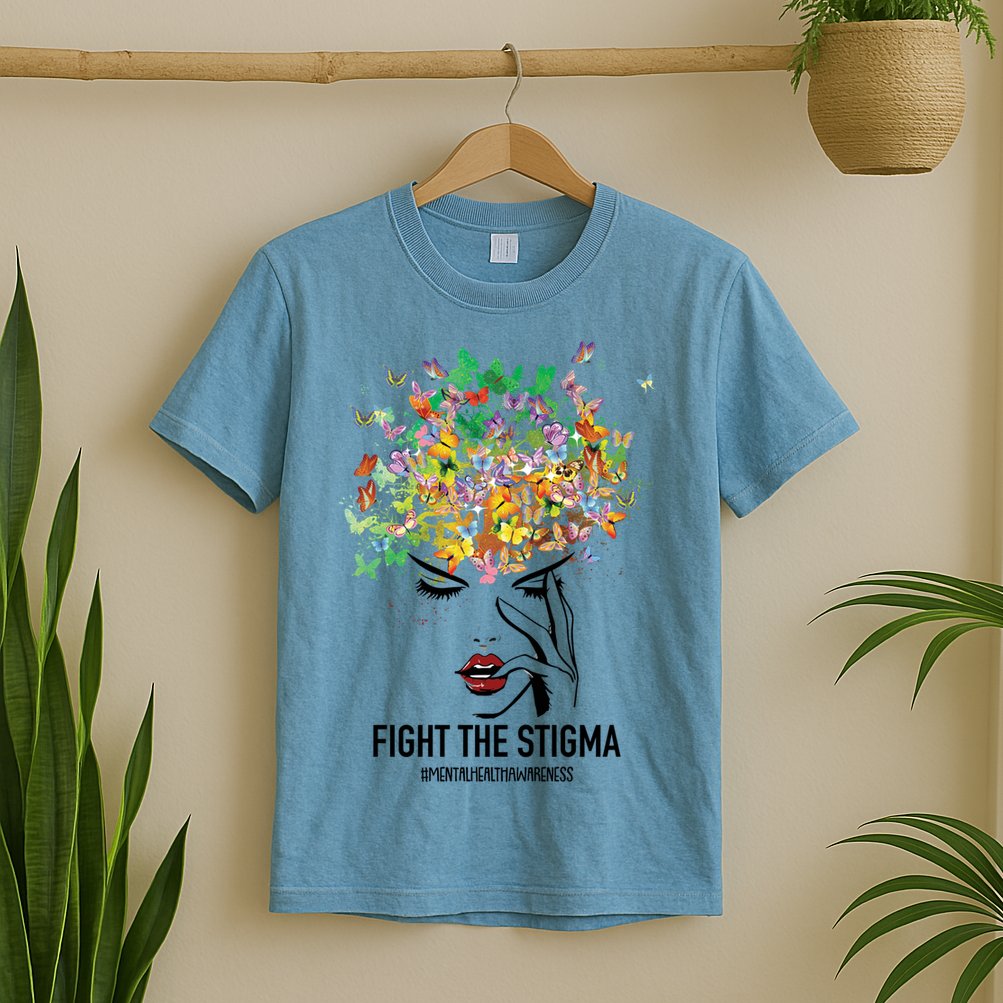 Mental Health Awareness Month Fight The Stigma Positive Gift T-Shirt
