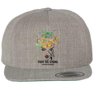 Mental Health Awareness Month Fight The Stigma Positive Gift Wool Snapback Cap