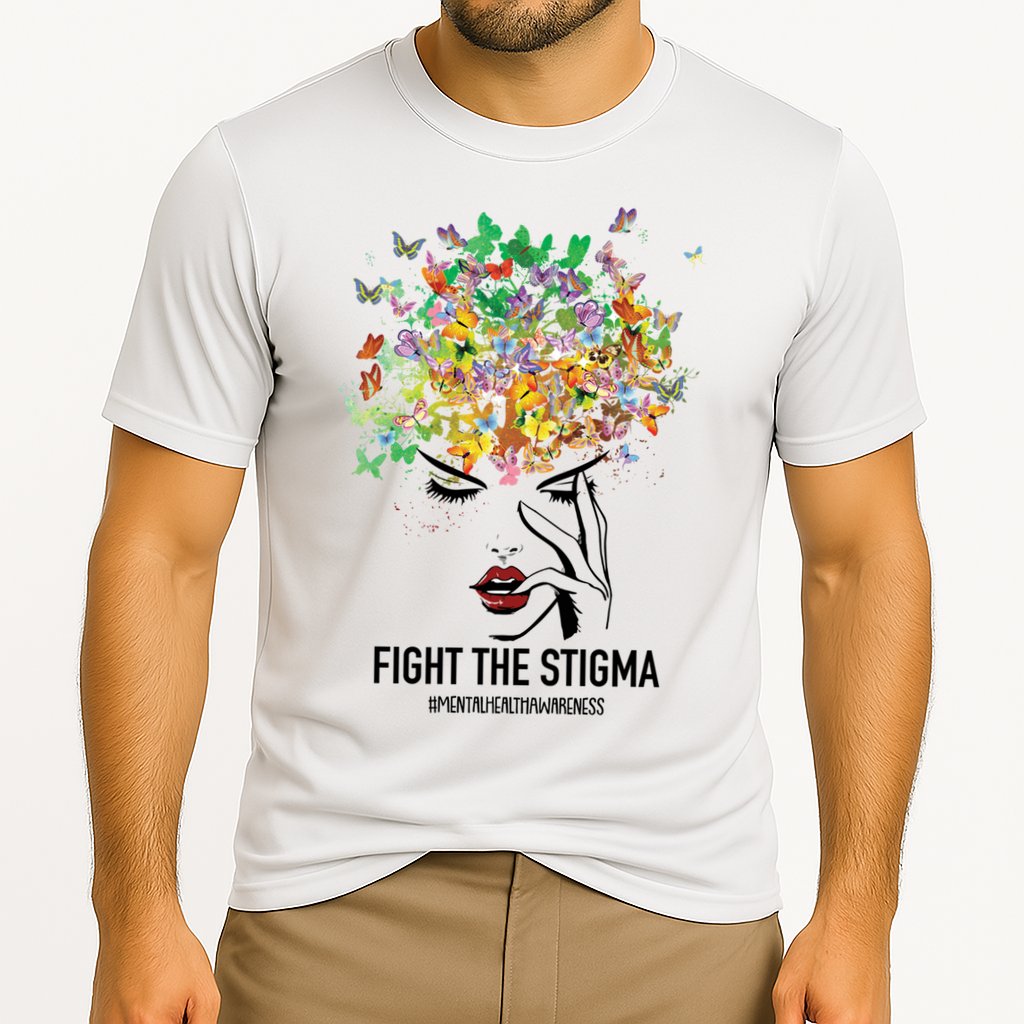 Mental Health Awareness Month Fight The Stigma Positive Gift Cooling Performance Crew T-Shirt