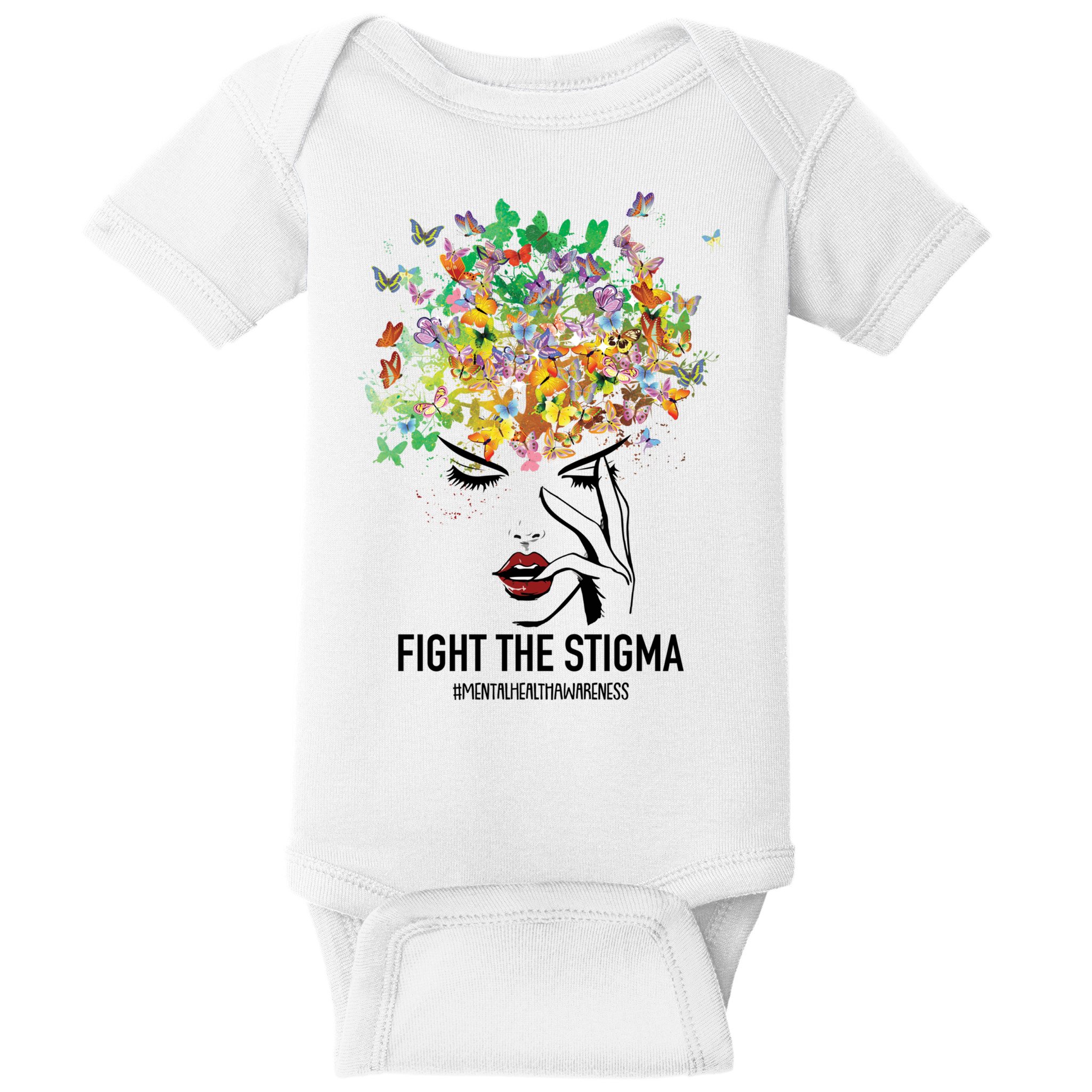 Mental Health Awareness Month Fight The Stigma Positive Gift Baby Bodysuit