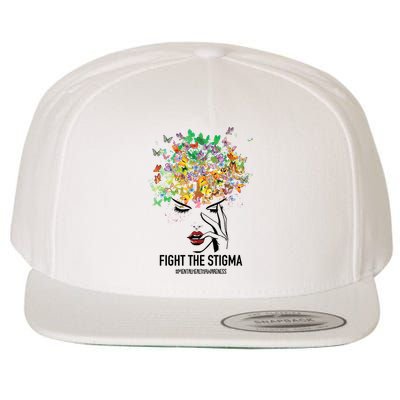 Mental Health Awareness Month Fight The Stigma Positive Gift Wool Snapback Cap