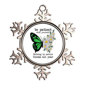 Mental Health Awareness - Butterfly Daisy Flower Metallic Star Ornament