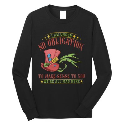 Mad Hatter Alice In Wonderland Long Sleeve Shirt