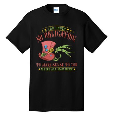 Mad Hatter Alice In Wonderland Tall T-Shirt