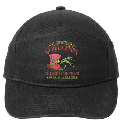 Mad Hatter Alice In Wonderland 7-Panel Snapback Hat