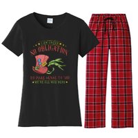 Mad Hatter Alice In Wonderland Women's Flannel Pajama Set