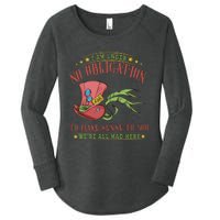 Mad Hatter Alice In Wonderland Women's Perfect Tri Tunic Long Sleeve Shirt