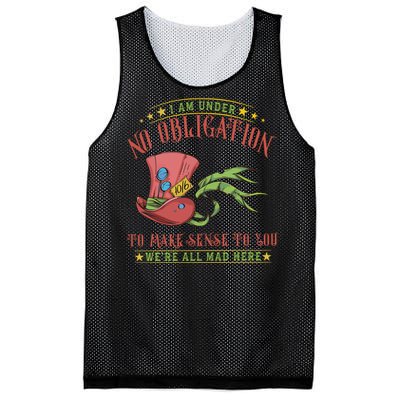 Mad Hatter Alice In Wonderland Mesh Reversible Basketball Jersey Tank