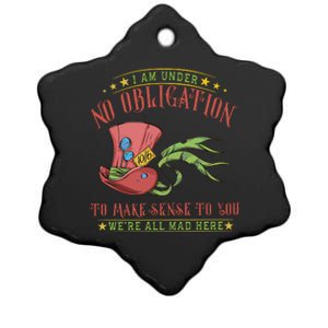 Mad Hatter Alice In Wonderland Ceramic Star Ornament