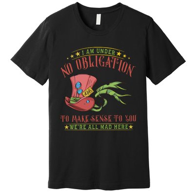 Mad Hatter Alice In Wonderland Premium T-Shirt