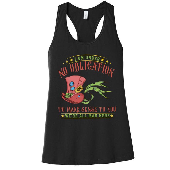 Mad Hatter Alice In Wonderland Women's Racerback Tank