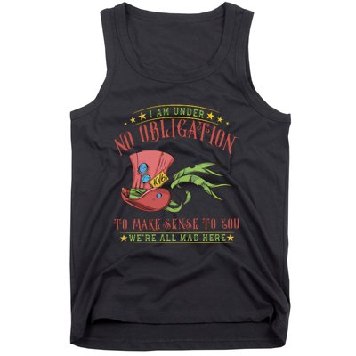 Mad Hatter Alice In Wonderland Tank Top