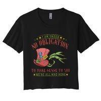 Mad Hatter Alice In Wonderland Women's Crop Top Tee