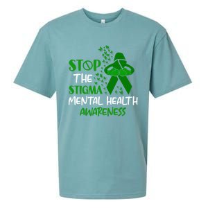 Mental Health Awareness Fight The Stigma Motivational Quote Great Gift Sueded Cloud Jersey T-Shirt