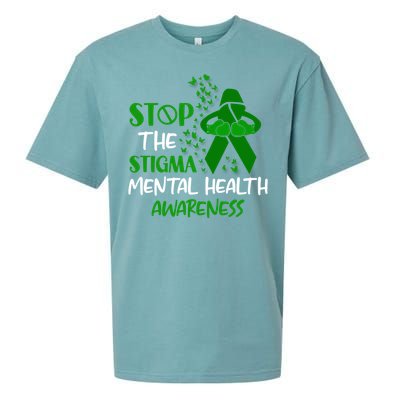 Mental Health Awareness Fight The Stigma Motivational Quote Great Gift Sueded Cloud Jersey T-Shirt