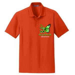 Mental Health Awareness Butterfly Dry Zone Grid Polo