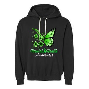 Mental Health Awareness Butterfly Garment-Dyed Fleece Hoodie