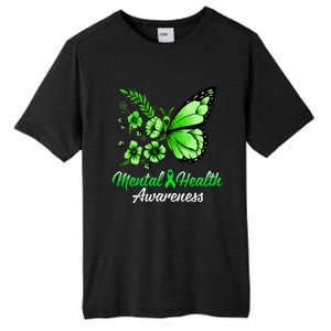 Mental Health Awareness Butterfly Tall Fusion ChromaSoft Performance T-Shirt