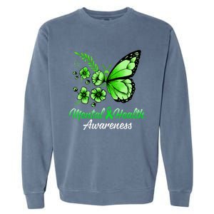 Mental Health Awareness Butterfly Garment-Dyed Sweatshirt