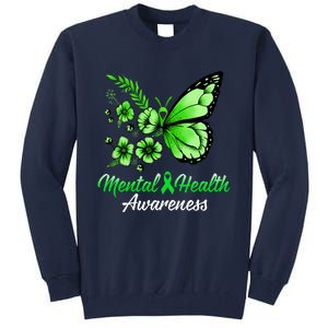 Mental Health Awareness Butterfly Tall Sweatshirt