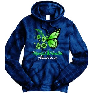 Mental Health Awareness Butterfly Tie Dye Hoodie