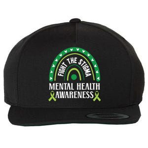 Mental Health Awareness Fight The Stigma Supporter Gift Wool Snapback Cap