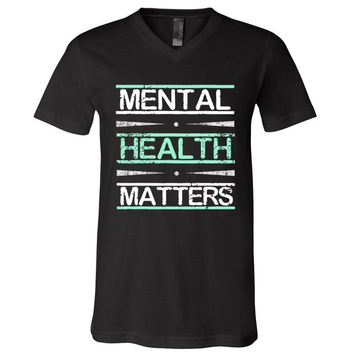 Mental Health Awareness Stigma V-Neck T-Shirt