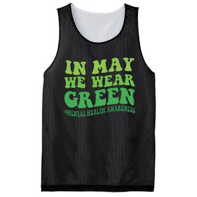 Mental Health Awareness In May We Wear Green Mesh Reversible Basketball Jersey Tank