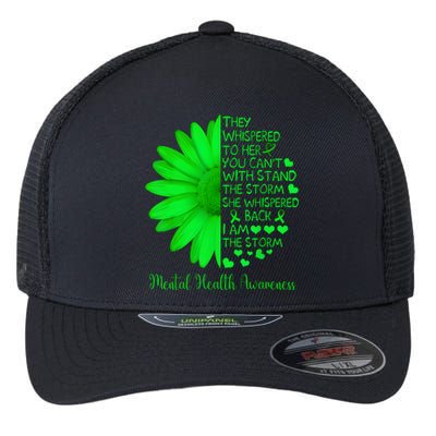 Mental Health Awareness Matters Sunflower I Am The Storm Flexfit Unipanel Trucker Cap