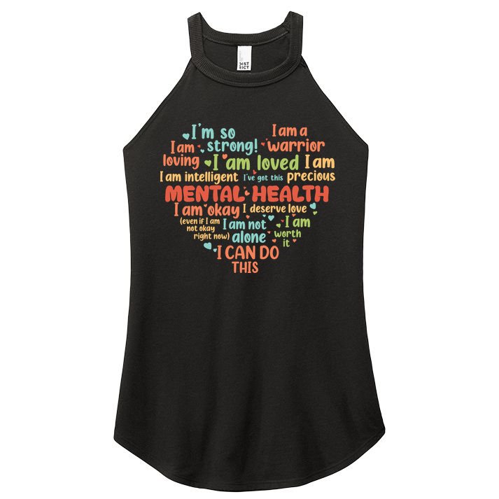 Mental Health Awareness Depression Women's Perfect Tri Rocker Tank