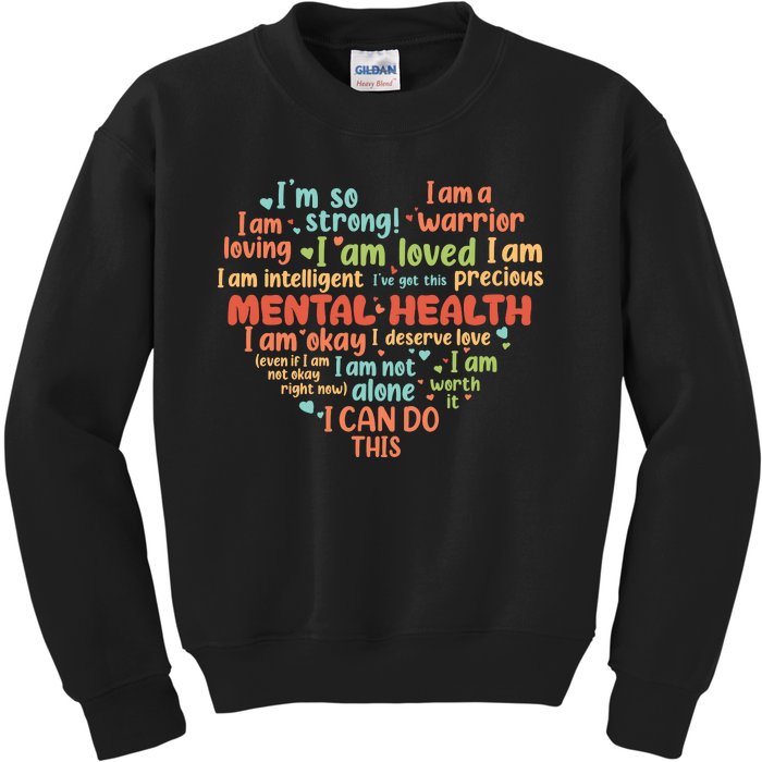 Mental Health Awareness Depression Kids Sweatshirt