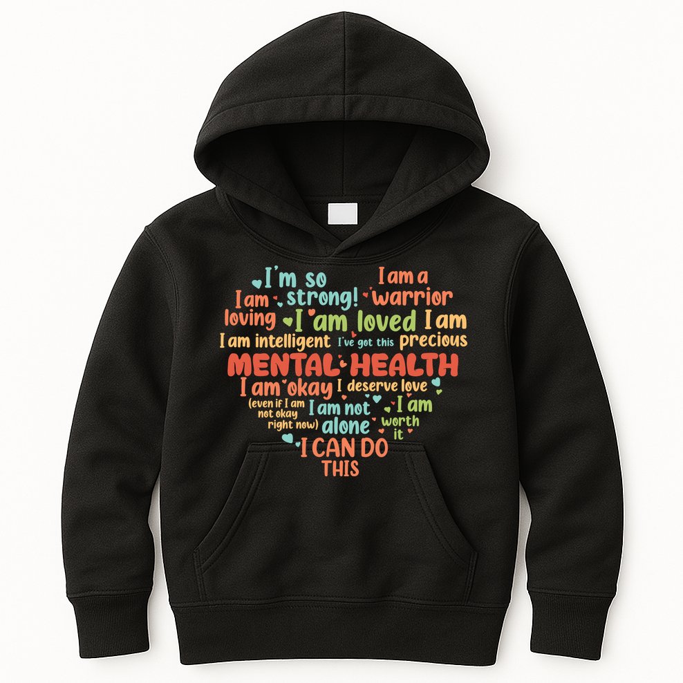 Mental Health Awareness Depression Kids Hoodie