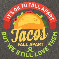 Mental Health Awareness Month Funny Tacos Fall Apart Be Kind Cotton Canvas Backpack