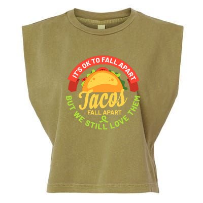 Mental Health Awareness Month Funny Tacos Fall Apart Be Kind Garment-Dyed Women's Muscle Tee