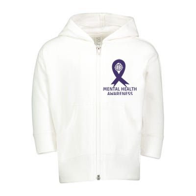 Mental Health Awareness Toddler Zip Fleece Hoodie