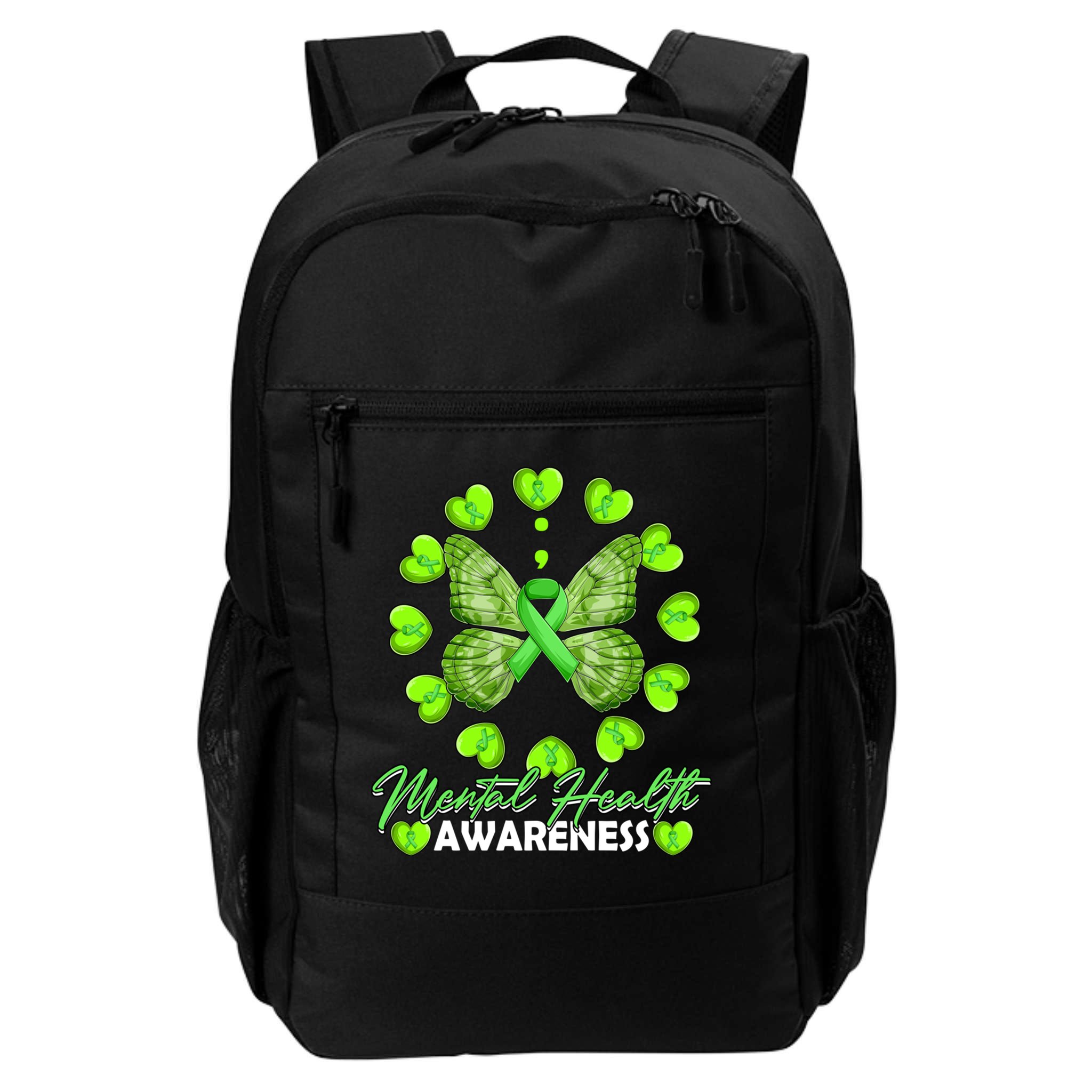 Mental Health Awareness Month Heart Love Butterfly Gift Backpack