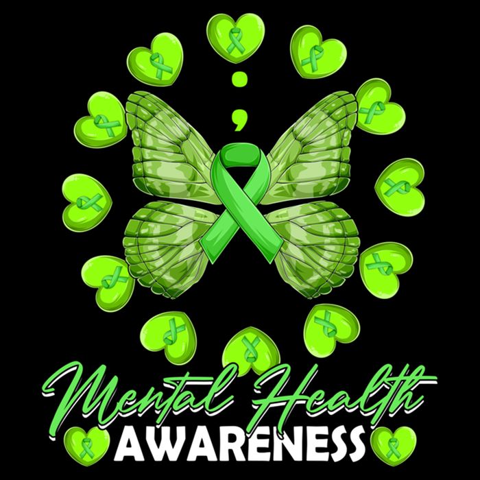 Mental Health Awareness Month Heart Love Butterfly Gift Backpack