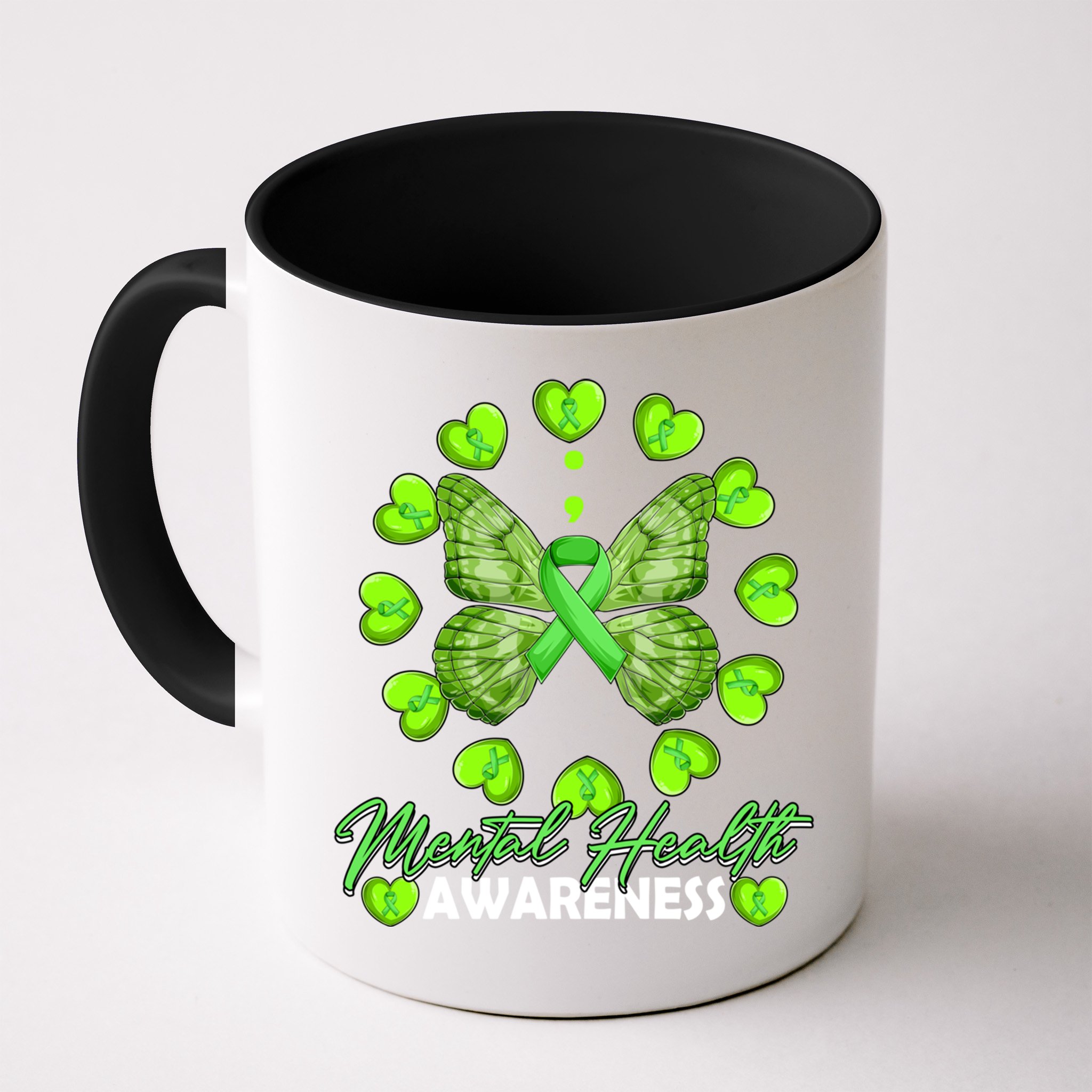 Mental Health Awareness Month Heart Love Butterfly Gift Mug