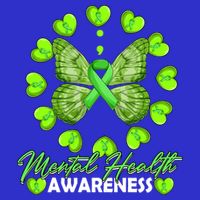 Mental Health Awareness Month Heart Love Butterfly Gift Tall T-Shirt