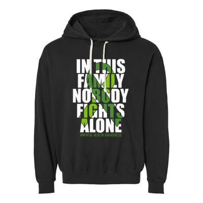 Mental Health Awareness Ribbon Family You Matter Kindness Garment-Dyed Fleece Hoodie