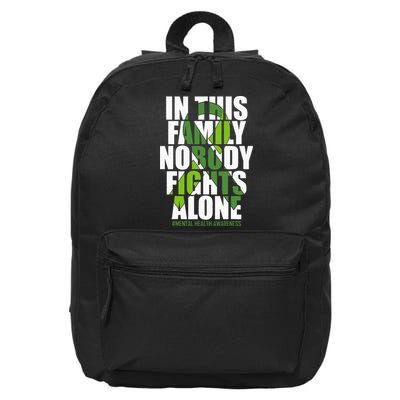 Mental Health Awareness Ribbon Family You Matter Kindness 16 in Basic Backpack