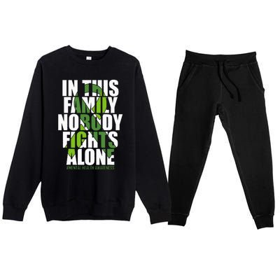 Mental Health Awareness Ribbon Family You Matter Kindness Premium Crewneck Sweatsuit Set