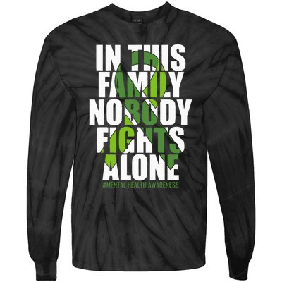 Mental Health Awareness Ribbon Family You Matter Kindness Tie-Dye Long Sleeve Shirt