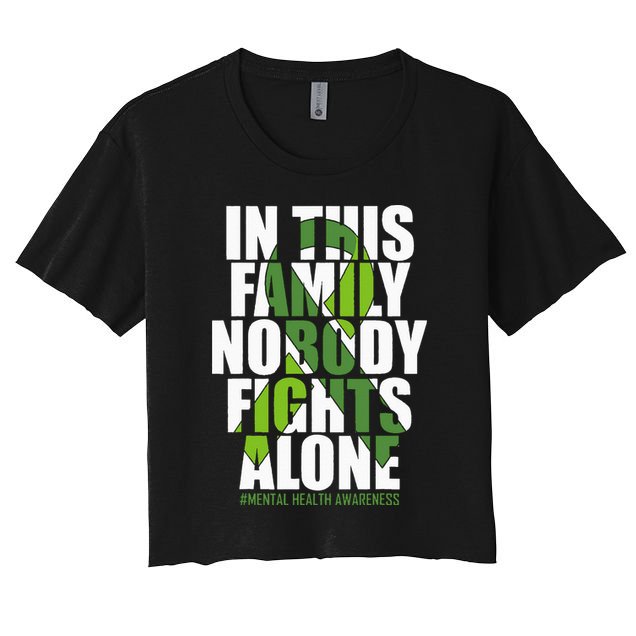 Mental Health Awareness Ribbon Family You Matter Kindness Crop Top