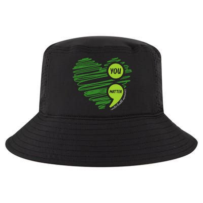 Mental Health Awareness Heart Wear Green For Mental Health Cool Comfort Performance Bucket Hat