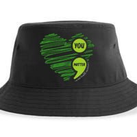 Mental Health Awareness Heart Wear Green For Mental Health Sustainable Bucket Hat