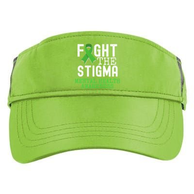 Mental Health Awareness Month Fight He Stigma Green Ribbon Gift Adult Drive Performance Visor