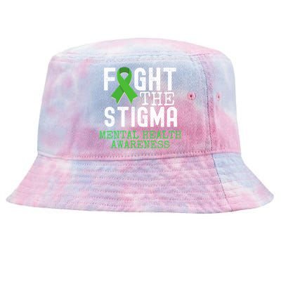 Mental Health Awareness Month Fight He Stigma Green Ribbon Gift Tie-Dyed Bucket Hat