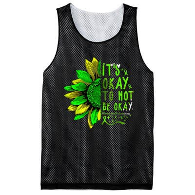 Mental Health Awareness Sunflower Its Okay To Not Be Okay Mesh Reversible Basketball Jersey Tank